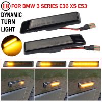 2X แบบไดนามิกบังโคลนสัญญาณเลี้ยว LED ไฟด้านข้างไฟต่อเนื่องสำหรับ BMW E53 X5 1999 2001 2002 2003 2004 2005 2006 E36 1997