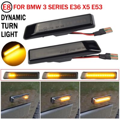 2x Dynamic Fender LED Turn signal Side Marker Light Sequential Lamp For BMW X5 E53 1999 2001 2002 2003 2004 2005 2006 E36 1997 Bulbs  LEDs HIDs