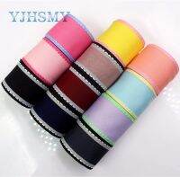 [HOT YUKXKLJWHJKG 578]YJHSMY G-181028-147038mm 5หลา/ล็อตสีทึบตะขอลูกไม้ Grosgrain ริบบิ้นตกแต่งงานแต่งงานวัสดุห่อของขวัญ DIY