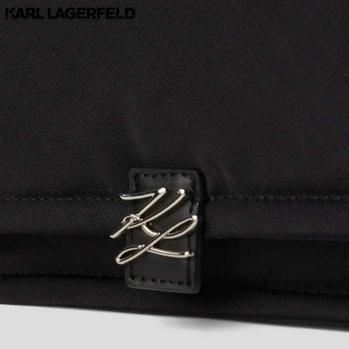 karl-lagerfeld-k-autograph-soft-nylon-phone-pouch-black-231w3224-เคสและซองมือถือ