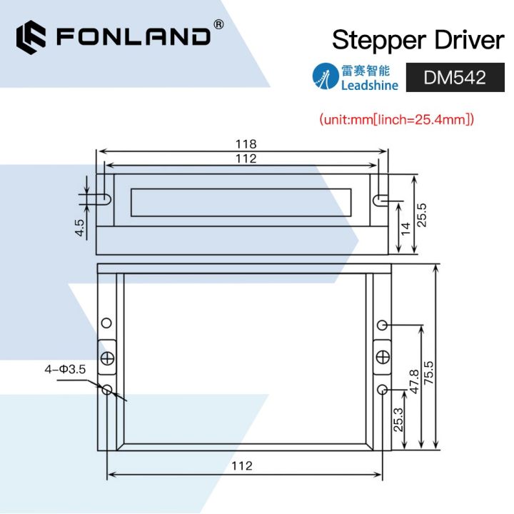 leadshine-dm542-2-phase-stepper-driver-20-50vac-1-0-4-2a-for-nema17-nema23-stepper-motor-controller-42-57-stepper-motor