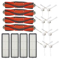 ตัวกรอง HEPA + แปรงด้านข้าง + แปรงหลักสำหรับ1C ตกแต่งหุ่นยนต์กวาดบ้าน STYTJ01ZHM Mijia ชิ้นส่วนเครื่องดูดฝุ่น