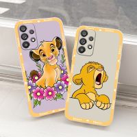 [CNIU digital accessories] Disney Lion King โทรศัพท์กรณีศิลปะสำหรับ Samsung Galaxy A73 A53 A33 A52 A32 A22 A71 A51 A21S A03S A50 5G Liquid เชือกฝาครอบ