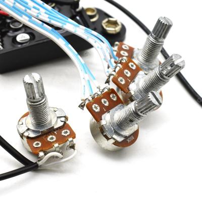 ‘【；】 3 Band EQ Preamp Circuit Guitar Dual Potentiometer For Active Bass Guitar Pickup  5 Control Knobs Guitar Pickup Control System