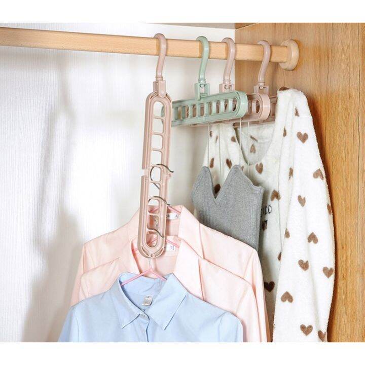 ไม้แขวนเสื้อ-9-ช่อง-clothes-hanger-9in1-หมุนได้-360-องศา-ทนทาน-แข็งแรง