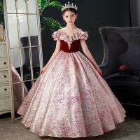 Toddler Baby Girls Silk Satin Dresses Kids Elegant Wedding Princess Party Tutu Dress Teenage Children Birthday Baptism Clothing