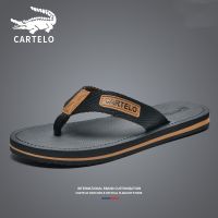 Cartelo Crocodile รองเท้าแตะสำหรับผู้ชาย,ใหม่รองเท้าแตะรองเท้าแตะชายหาดผ้าใบอายไลเนอร์แห้งง่ายรองเท้าแตะลำลอง