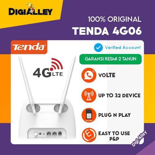 TENDA 4G06 4G LTE VoLTE Wireless Modem Router 300Mbps Sim Card WIFI