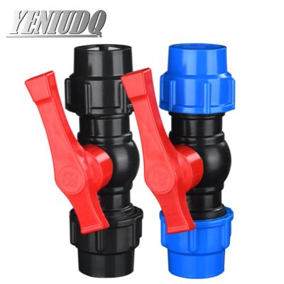 Tap Water Irrigation 20/25/32/40/50/63mm Plastic Water Pipe Quick Valve Connector PE Tube Ball Valves Accessories Watering Systems Garden Hoses