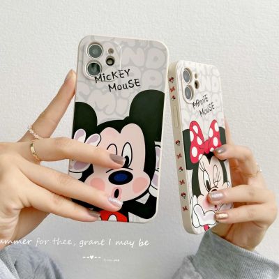 COD DSFDGFNN เคสลายแถบข้างมิกกี้เม้าส์ 🔥 Minnie เคส Apple iPhone เคสลายการ์ตูนขอบเหลี่ยมซิลิโคน iPhone11 13 เคสไอโฟน8พลัส Xr เคสไอโฟน11 เคสไอโฟน12 XS เคสi12 7 Plus เคสi13 SE 2020 เคสi11 Mickey Case X 6 เคสไอโฟนXR 12 Pro Max iPhone12 เคสไอโฟน7พลัส i6s