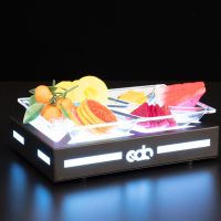 [COD] fruit plate bar luminous snack six-grid platter acrylic iron art can make for free