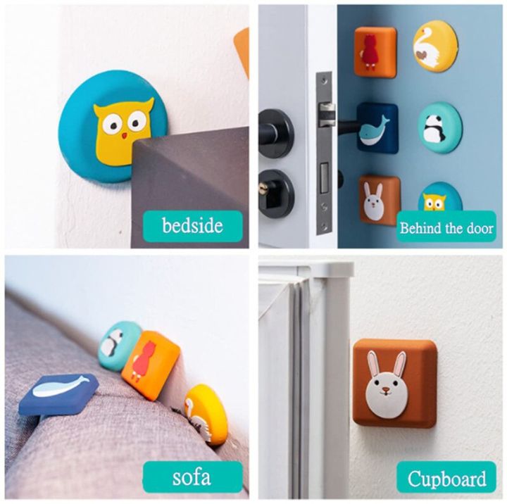 cute-mute-door-stop-wall-protection-cartoon-panda-owl-silicone-door-crash-pad-safety-shock-absorber-door-handle-security-bumpers-decorative-door-stops
