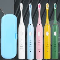 Electric Toothbrush Sonic Replacement Smart Tooth Brush for Adults Children Oral Care Clean Dental Whitening with Travel Case