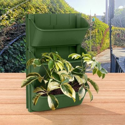 1PC Hanging Garden Plant Wall Flower Pot Container Wall Hanging Vertical Green wall-mounted Plastic Planting Box Home Decor