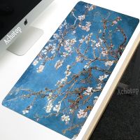 Ready StockAchotop Van Gogh Simple Design Print Almond blossoms van Gogh Paiting Unique Desktop Pad Game Mouse pad Round Mouse pad Game XXL