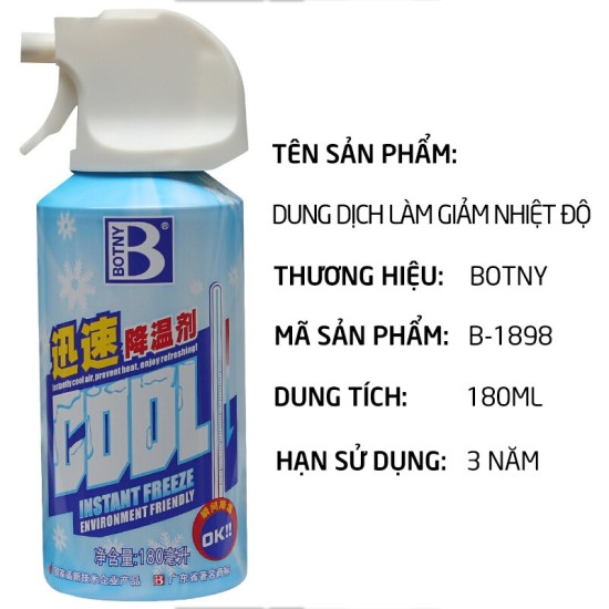 Xịt làm mát tức thời botny 180ml - ảnh sản phẩm 5