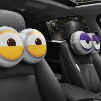 Cool Car Seat Headrest Neck Pillow Cute Big Eyes Expression Rest Cushion Soft PP Cotton Universal Car Interior Accessories