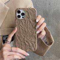 [COD] Personalized wrinkled ins autumn and winter brown 12/13 mobile phone case suitable for 8plus soft shell X