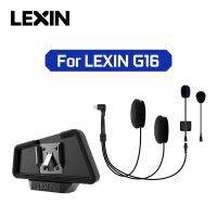 LEXIN LX-G16เฮดเซ็ตอินเตอร์คอมและชุดที่หนีบสำหรับหมวกกันน็อคเต็ม/ครึ่งใบพร้อมปลั๊กหัวเสียบหูฟังบลูทูธเสียงคุณภาพสูงและเสียงดัง