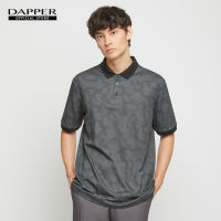 DAPPER เสื้อโปโล Camouflage Print สีเทาเข้ม