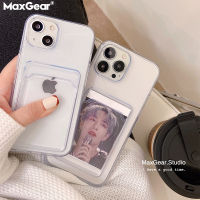 ส่งจากไทย 1-2วัน  เคสใส มีสอดบัตร เคสไอโฟน for iphone 14 13 12 11 pro promax xs xr xsmax 7 8 plus พลัส