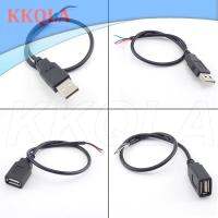 QKKQLA 5pcs/lot 2pin/4Pin USB 2.0 Power Supply Cable Female Male Wire Jack Charging Extension Connector Wire 5V 30cm