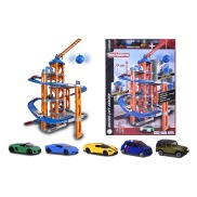 Bộ Đồ Chơi Mô Hình 5 Tầng MAJORETTE Motor Lift Center + 5 Cars hộp