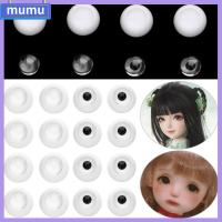 MUMU 1Set ใหม่ DIY ครึ่งรอบ แผ่นปิดตาใสและดำ ติดดินโคลน ของเล่นลูกตา ตาตุ๊กตาอะคริลิค