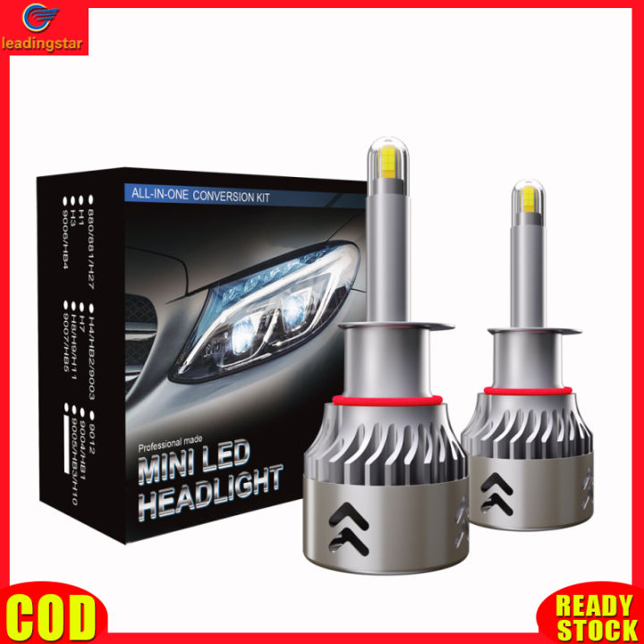 leadingstar-rc-authentic-1-pair-aluminum-alloy-h1-modified-car-led-360-degree-8-sided-high-brightness-headlight-6000k