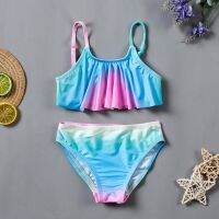 hotx 【cw】 5-14Years Swimsuit 2021 New Fashion Swimwear Piece Set Kids Bathing Children