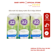 Sữa tươi nguyên kem A2 dạng nước lốc 6 hộp 200ml Date mới 11 22