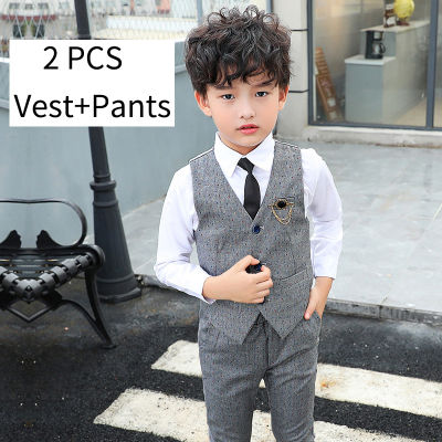 Formal Boys Suits for Weddings Dress Elegant Children School Uniform Dots Kids Party Costumes Tuxedo Toddler Clothes Sets