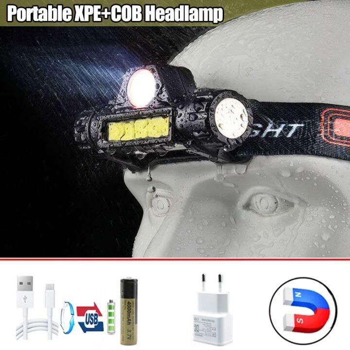 ซุ้มไฟหน้า-led-xpe-ขนาดเล็กแบบพกพาชาร์จไฟได้-usb-แหล่งกำเนิดแสงจักรยานเดินป่าไฟฉายสำหรับตกปลากลางแจ้ง