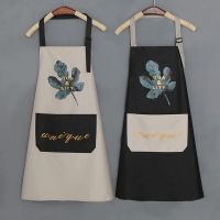 Erasable hand apron overall kitchen waterproof and oil cute Japanese straps new adult female cook print logo