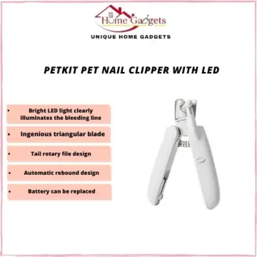 PETKIT Pet LED Nail Clipper Splash Proof Safety Nail Clippers Cat Dog  Grooming Cutter Trimmer Prevent Nail Blood Vessels