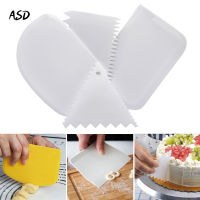 4 Pcs/set Plastic Cake Smoother Scraper Spatula Set Dough Cutter Blades Baking Tools Bakeware