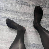 Pihu-1Shaping ElaSexy Oil Shiny Business ถุงเท้าผู้ชาย Glossy ถุงน่อง Tigstic ถุงน่อง Mid-Calf Socksd48-58