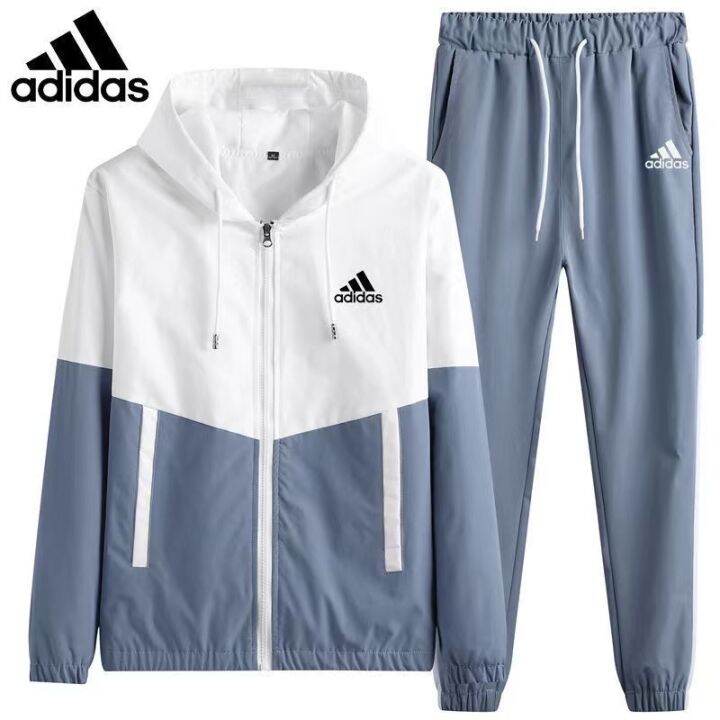 ของแท้อย่างเป็นทางการ-กระเป๋าadidas-official-store-เสื้อแขนยาวเสื้อแจ็คเก็ตเสื้อผ้าที่ดีที่สุดสำหรับสองชุดเสื้อและกางเกงจริง