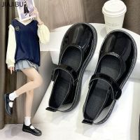 Shoes Korean College Fashion School for Round Toe Platform Mary Non-slip Flat JK Uniform British Soft Bottom Small Leather Patent Big mules