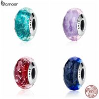 Bamoer Murano ลูกปัดแก้วเงิน 925 เครื่องประดับแฟชั่น สําหรับสร้อยข้อมือ SCZ030