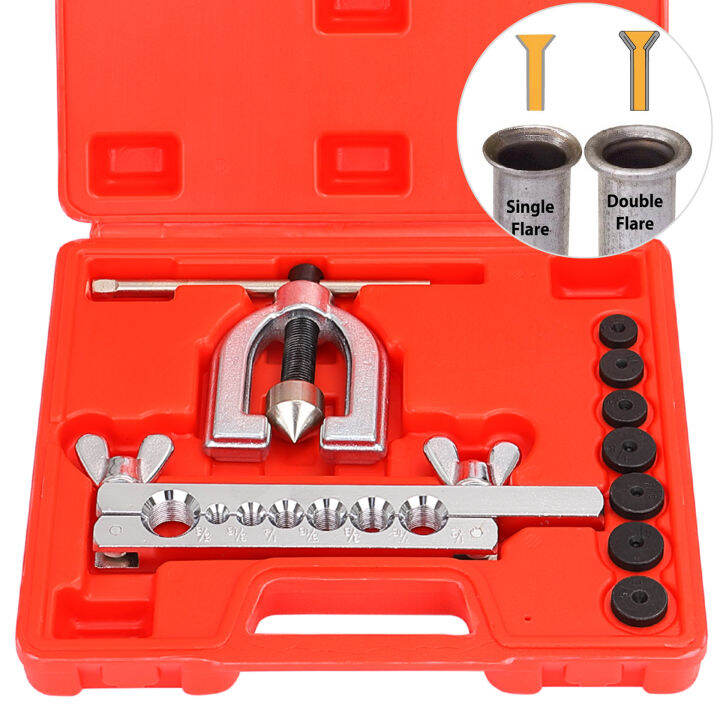 Metric Imperial Manual Double Flaring Tool Kit Car ke Line Flaring Tool for ss Steel Copper