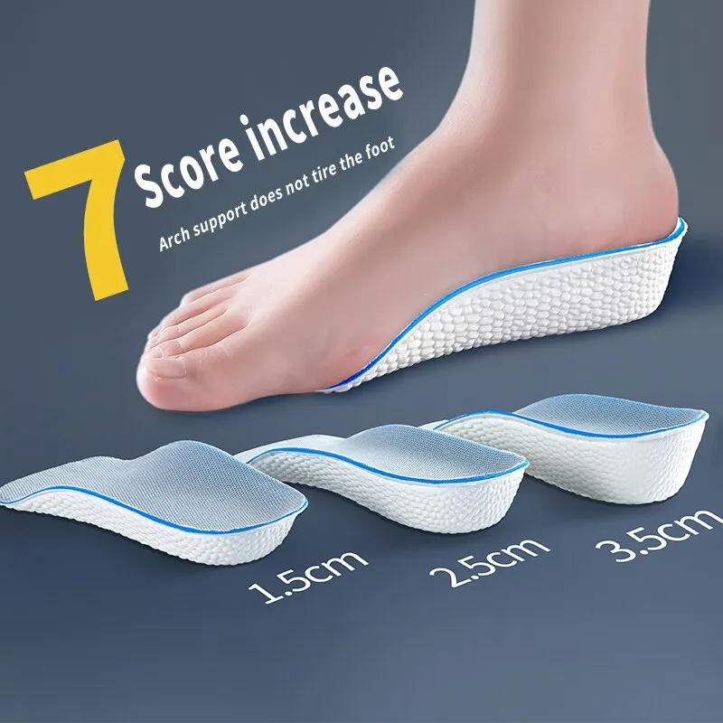 Heel Pad Breathable Invisible Ergonomic Heightening Insole Soft