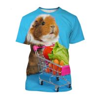 Summer Fashion Cute Funny Guinea Pig graphic t shirts Unisex Trend Casual Men Animal Pattern Printed harajuku streetwear Tops