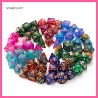 UOIGXO SHOP 7Pcs/set D12 D20 D4 D6 D8 D10 7-Die เกมตาราง ลูกเต๋า DND ลูกเต๋าหลายด้าน ลูกเต๋าเกม