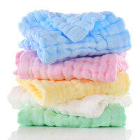 5pcsset Baby towel 100 Cotton Square Muslin Baby Towels 6layers Water Washing Handkerchief Newborn Baby Nursing Towel 30*30cm