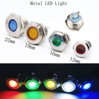 12mm/16mm/19mm/22mm Metal Indicator No Welding Pilot Light Warning Lamp With Screw LED 3V/12V/24V/220V DIY Easy To Install