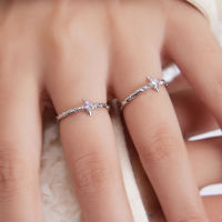 VENTFILLE 925 Sterling Silve Zircon Star Liquid Lava แหวนผู้หญิงของขวัญไม่สม่ำเสมออารมณ์น่ารักเครื่องประดับ Dropshipping