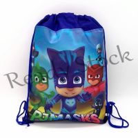 【hot sale】 ✎✎¤ B41 12 Pack /set PJ-MASK drawstring backpack cartoon party loot bag gift bag