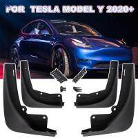 4x รถ Mud Flaps Guards สำหรับ Tesla รุ่น Y 2020 2021 Mudflaps Splash Guard Matte ป้องกัน Mudguards รถอุปกรณ์เสริมล้อ