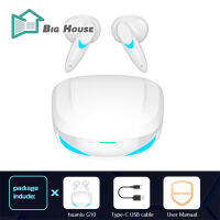 Bเรียบูส G10 Tws หูฟังเกมบลูทูธ5.1ความหน่วงเวลาตํ่าแบตเตอรี่ใช้ได้นานพิเศษระบบสัมผัสเซ็นเซอร์สำหรับเล่นกีฬาชุดหูฟังไร้สาย